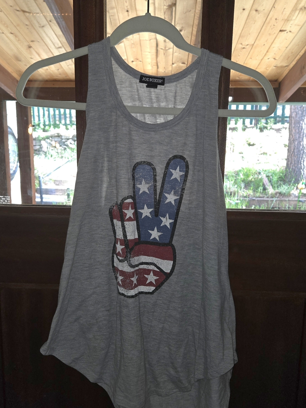 🇺🇸 Joe Boxer Patriotic Peace Sign Tank Top – Women’s Small
